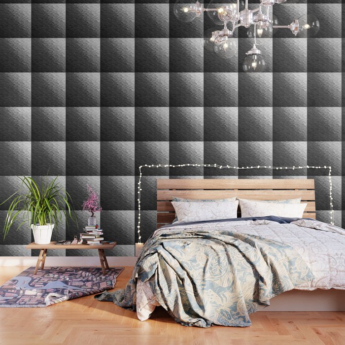 Gray Ombre Pixels Wallpaper