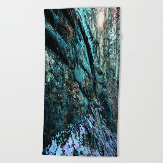 Enchanted Forest Wall Beach Towel