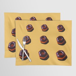 Chocolate Donuts Arranged in a Pattern Placemat