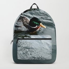 Three ducks swimming Backpack