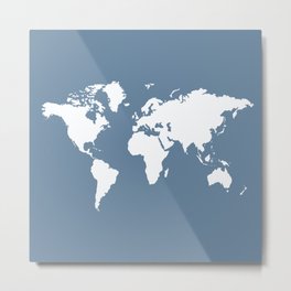 French Gray Elegant World Metal Print | Mapoutline, Graphicdesign, Frenchgray, Earth, Cartography, Map, Pop Art, Graphicart, Illustration, Trave 