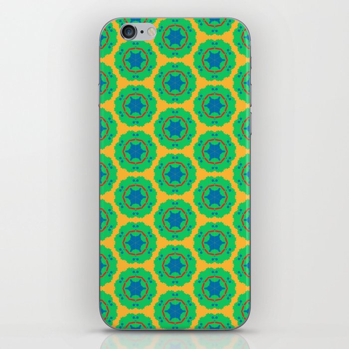 Retro texture - geometrical pattern  -  interior design209 - multicolor iPhone Skin