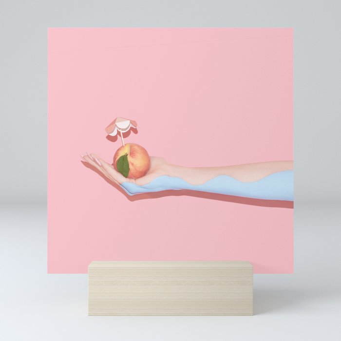 Peach Beach Mini Art Print