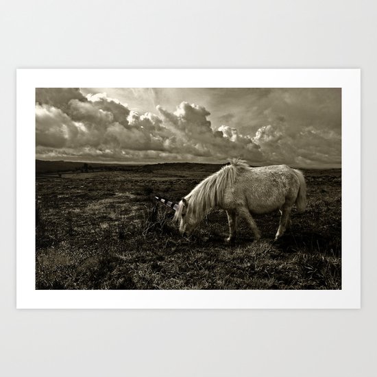 The Unicorn Grazing Art Print