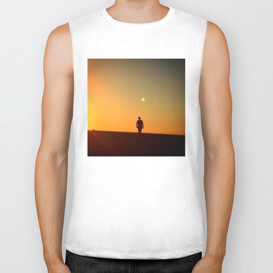First Moonrise on Tatooine Biker Tank