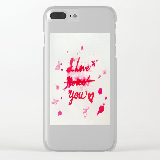 I Love Roses... I Mean, I Love You Clear iPhone Case