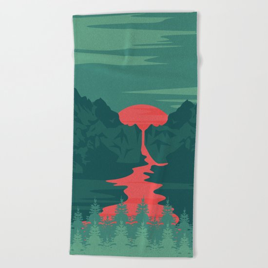 The Red River Beach Towel