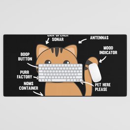 The Anatomy Of A Cat Funny Explanation Of A Cat Desk Mat