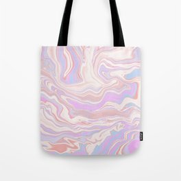Liquid swirl retro contemporary abstract in light soft pink Tote Bag