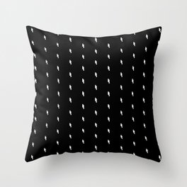 lightning bold pattern black Throw Pillow
