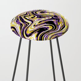 Subtle Nonbinary Pride Flag Liquify Marbled Abstract Counter Stool