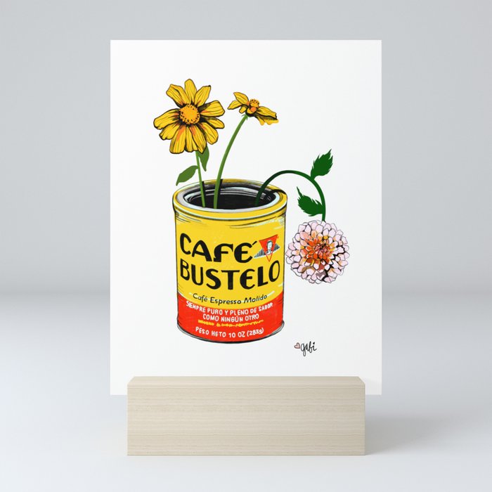 Coffee and Flowers for Breakfast Mini Art Print