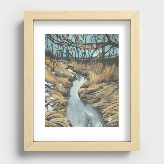 Icy Jewell Creek Recessed Framed Print