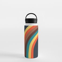 Retro Rainbow 70s colors Water Bottle | Color, Decoration, Graphic, Creative, Fashion, Lines, 1970S, Nostalgic, Abstract, Colorful 
