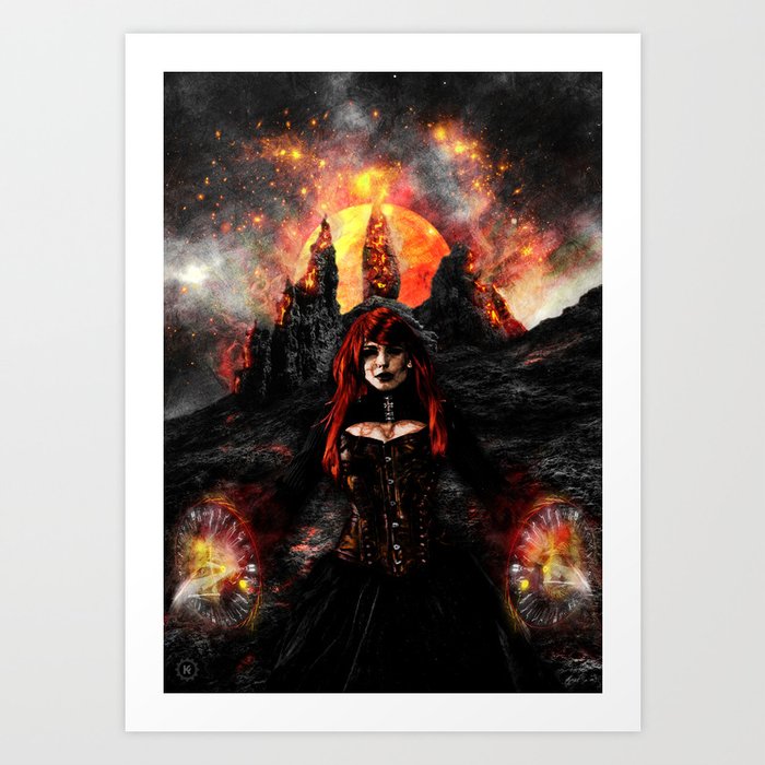 Dark witch Art Print