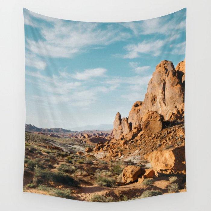 Rock Mountains in the Desert Wall Tapestry