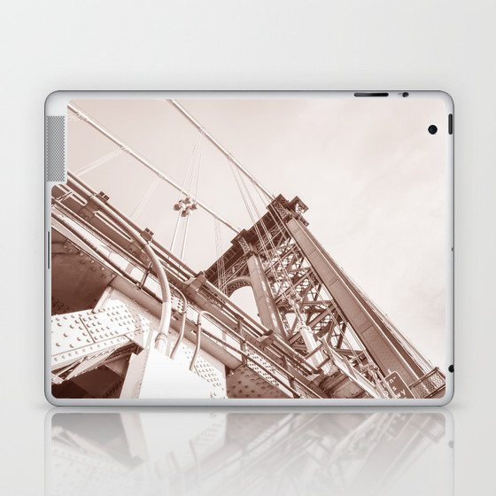 Manhattan Bridge Sepia Laptop & iPad Skin