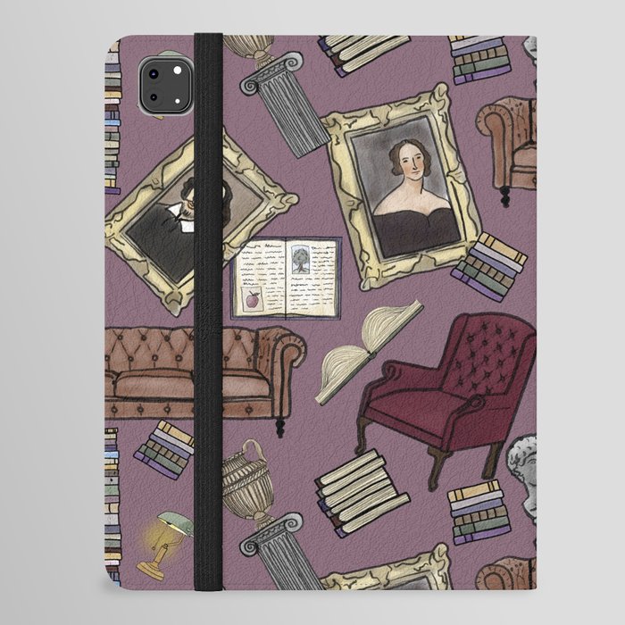 Dark Academia - In the Study, in mauve iPad Folio Case