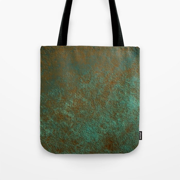 Green Patina Copper rustic decor Tote Bag