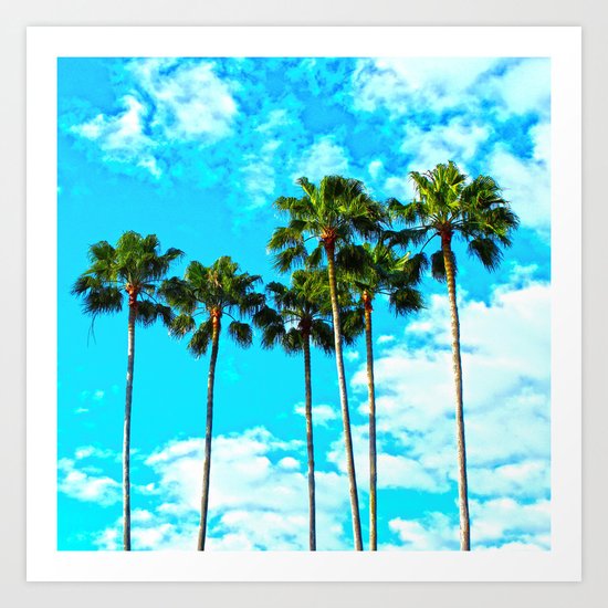 Tropical Palm Trees Art Print