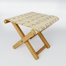 Alchemy Symbols Folding Stool