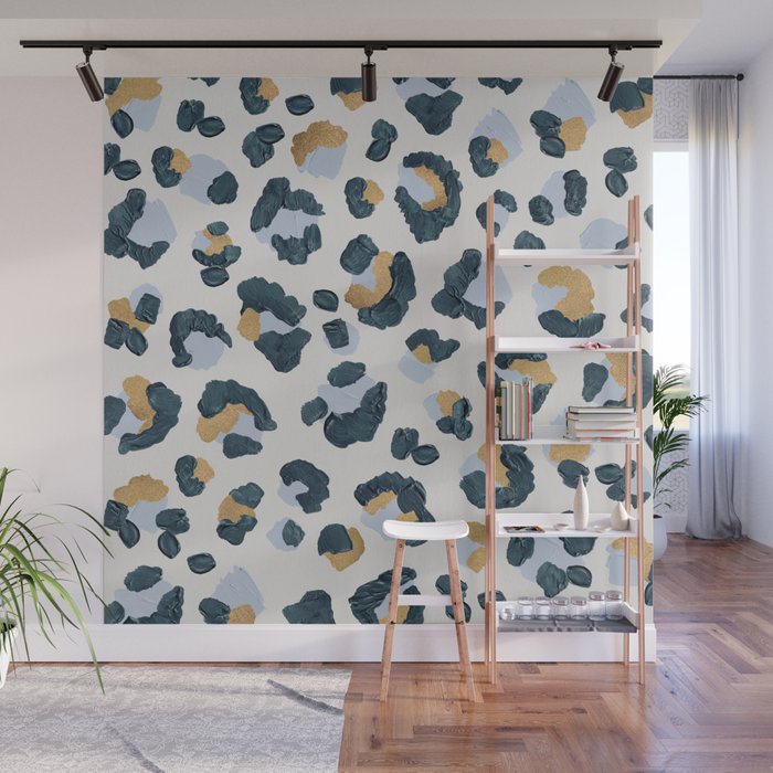 Snow Leopard Print Wall Mural By Cat Coquillette Society6 - Animal Print Wall Art