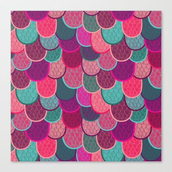 Fish Scales and Mermaid Tales Canvas Print