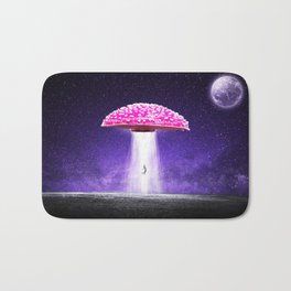 Magic Mushroom UFO Bath Mat | Graphicdesign, Abduction, Alien, Mycology, Space, Flyagaric, Psychedelic, Fungusamongus, Mushroom, Fungi 