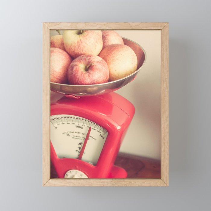 Apples in Scales Still Life Framed Mini Art Print