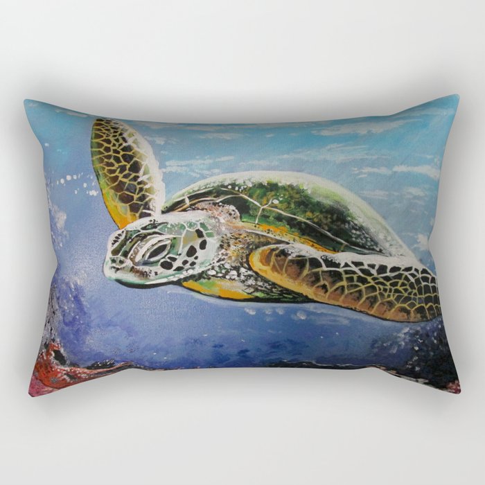 Sea Turtle Rectangular Pillow