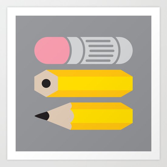 Deconstructed Pencil Art Print