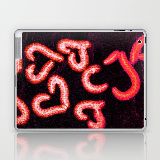 Distressed Hearts Red Laptop & iPad Skin
