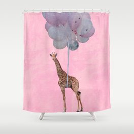 party giraffe Shower Curtain