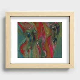 3 nudes (colourful) Recessed Framed Print