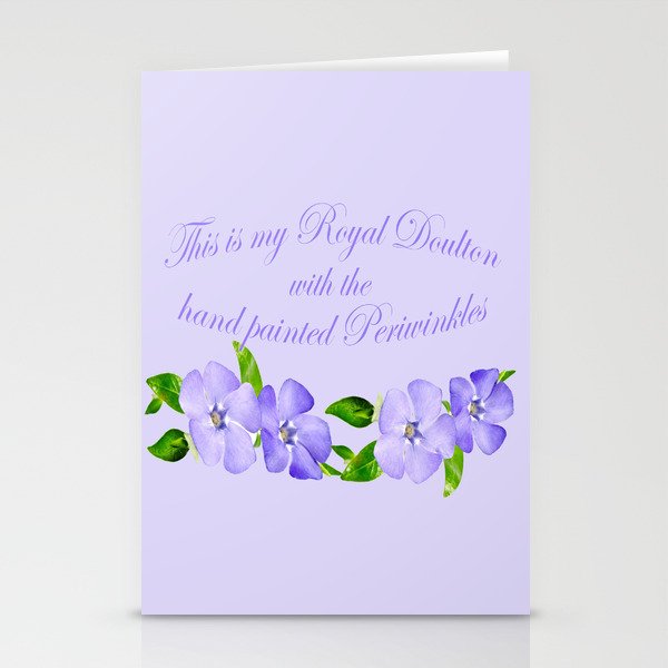 Royal Doulton with Hand Painted Periwinkles Stationery Cards