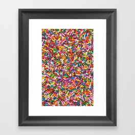 Rainbow Sprinkles Sweet Candy Colorful Framed Art Print