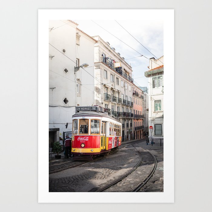Lisbon Tram | Cable Car Alfama Art Print