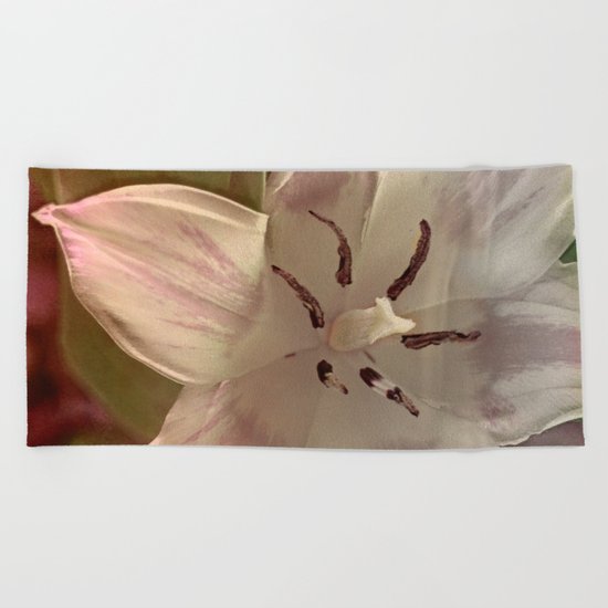 Vintage tulips(5) Beach Towel