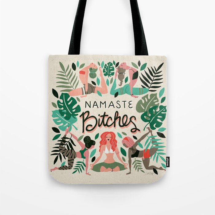 Namaste, Bitches – Green & Red Palette Tote Bag