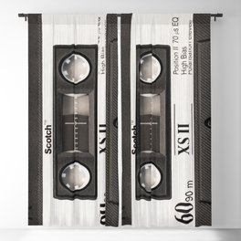 Cassette Tape Black And White #decor #society6 #buyart Blackout Curtain