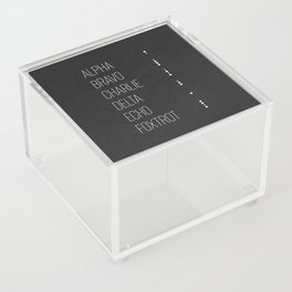 Alpha Bravo Phonetic and Morse Acrylic Box