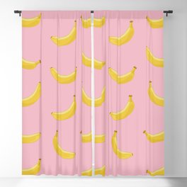 Banana in pink Blackout Curtain