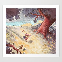 Skip and Toby set off on an Adventure Art Print