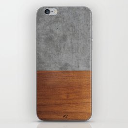 Concrete and Wood Luxury iPhone Skin