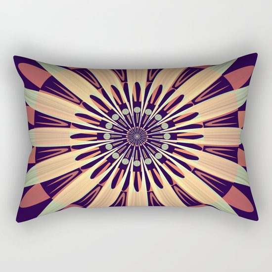 Graphic Floral Design Rectangular Pillow