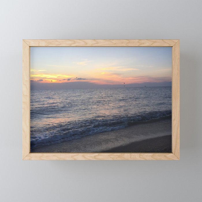 Ocean at Sunset Framed Mini Art Print