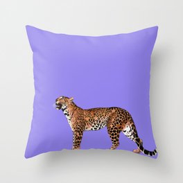Purple Leopard Throw Pillow