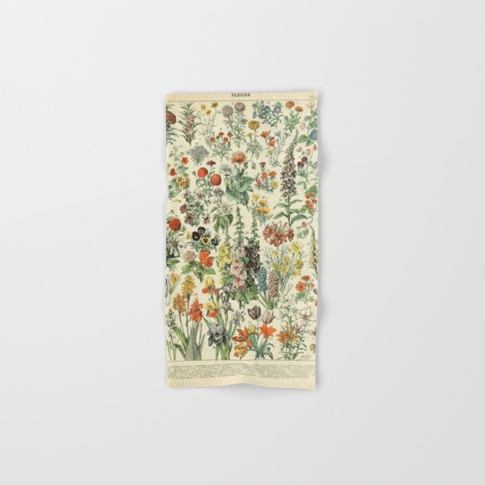 Adolphe Millot Vintage Fleurs Flower 1909 Hand & Bath Towel | Drawing, Adolphe, Millot, Vintage, Floral, Flower, Flowers, Plants, 1909, Botanical