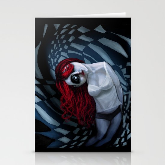 the dark side of my mind hurts Stationery Cards