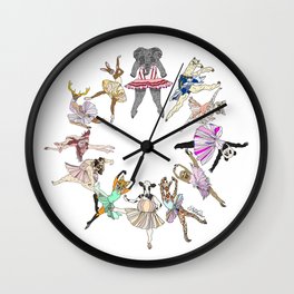 Animal Ballerinas Wall Clock
